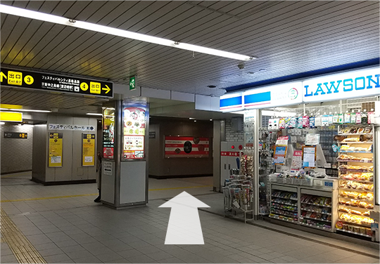 肥後橋駅からの道順1